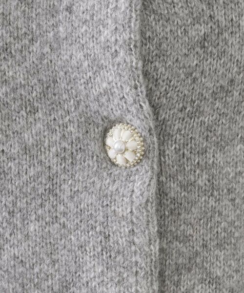 OPAQUE.CLIP / オペーク ドット クリップ カーディガン・ボレロ | ビジューボタンニットカーディガン【洗える】 | 詳細6