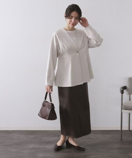 OPAQUE.CLIP / オペーク ドット クリップ カーディガン・ボレロ | ペプラムカーディガン【UVケア/洗濯機OK】 | 詳細2