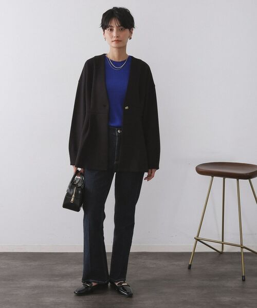 OPAQUE.CLIP / オペーク ドット クリップ カーディガン・ボレロ | ペプラムカーディガン【UVケア/洗濯機OK】 | 詳細6