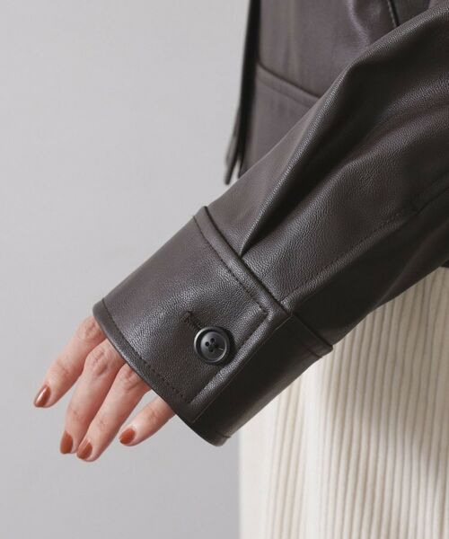 OPAQUE.CLIP / オペーク ドット クリップ レザーブルゾン・ジャケット | シンセティックレザー調ブルゾン【洗える】 | 詳細10
