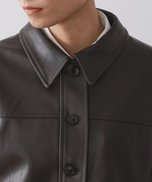 OPAQUE.CLIP / オペーク ドット クリップ レザーブルゾン・ジャケット | シンセティックレザー調ブルゾン【洗える】 | 詳細8