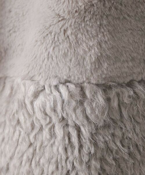 OPAQUE.CLIP / オペーク ドット クリップ ベスト | フェイクファー×フェイクボアドッキングジレ【洗濯機OK】 | 詳細12