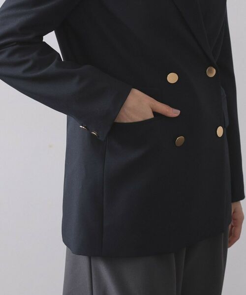 OPAQUE.CLIP / オペーク ドット クリップ テーラードジャケット | 金ボタンダブルブレストテーラードジャケット【洗える】 | 詳細11