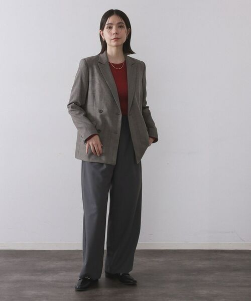 OPAQUE.CLIP / オペーク ドット クリップ テーラードジャケット | グレンチェックダブルジャケット/セットアップ対応可【洗える】 | 詳細10