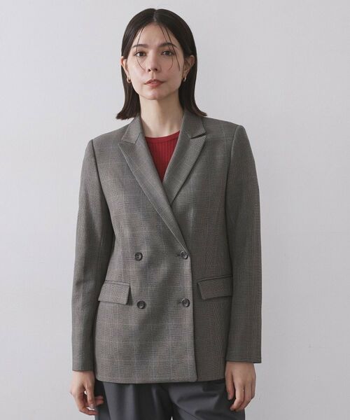 OPAQUE.CLIP / オペーク ドット クリップ テーラードジャケット | グレンチェックダブルジャケット/セットアップ対応可【洗える】 | 詳細13