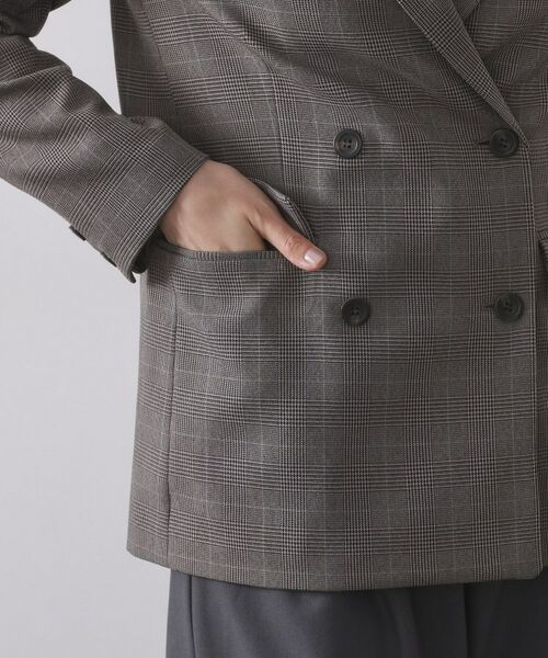 OPAQUE.CLIP / オペーク ドット クリップ テーラードジャケット | グレンチェックダブルジャケット/セットアップ対応可【洗える】 | 詳細18