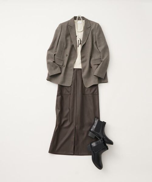 OPAQUE.CLIP / オペーク ドット クリップ テーラードジャケット | グレンチェックダブルジャケット/セットアップ対応可【洗える】 | 詳細24