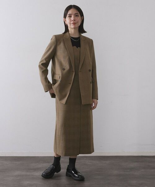 OPAQUE.CLIP / オペーク ドット クリップ テーラードジャケット | グレンチェックダブルジャケット/セットアップ対応可【洗える】 | 詳細3