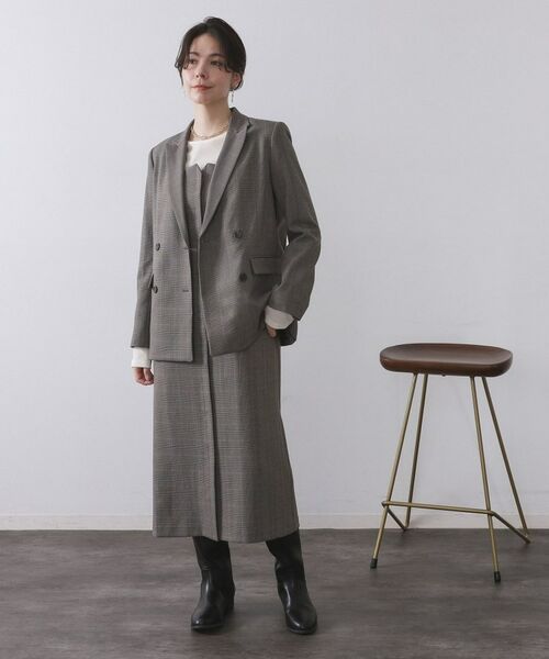 OPAQUE.CLIP / オペーク ドット クリップ テーラードジャケット | グレンチェックダブルジャケット/セットアップ対応可【洗える】 | 詳細8