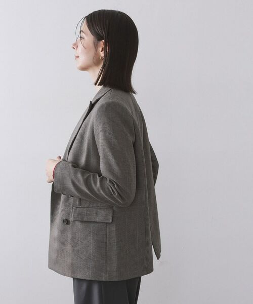 OPAQUE.CLIP / オペーク ドット クリップ テーラードジャケット | グレンチェックダブルジャケット/セットアップ対応可【洗える】 | 詳細9