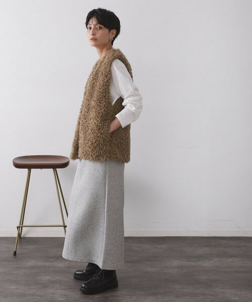 OPAQUE.CLIP / オペーク ドット クリップ ベスト | カーリーフェイクファーベスト【洗濯機OK】 | 詳細11