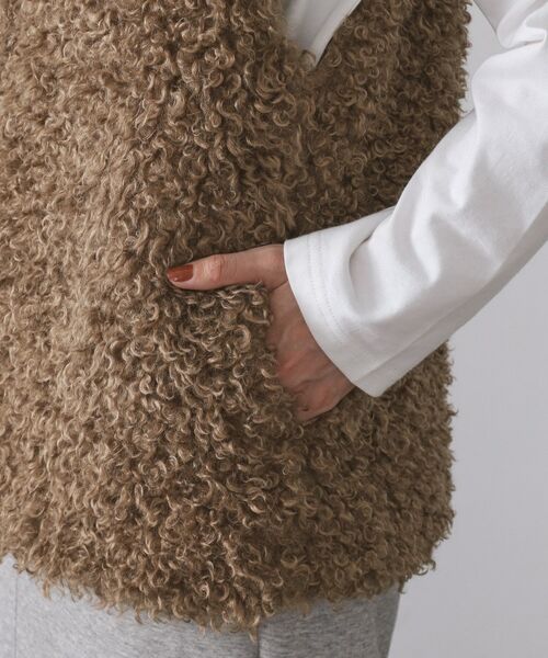 OPAQUE.CLIP / オペーク ドット クリップ ベスト | カーリーフェイクファーベスト【洗濯機OK】 | 詳細18