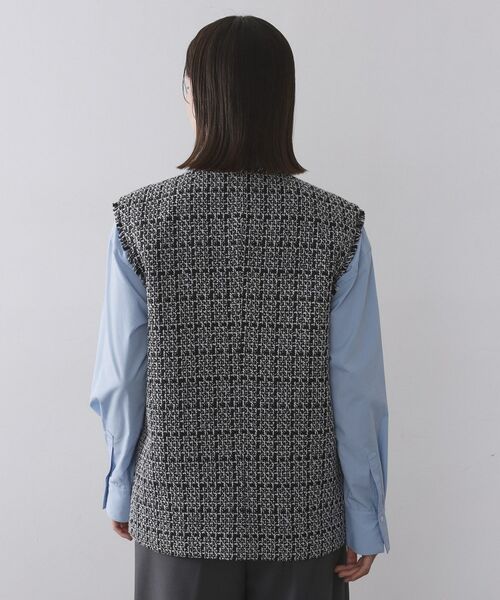 OPAQUE.CLIP / オペーク ドット クリップ ベスト | ツイードVネックベスト【洗濯機OK】 | 詳細11