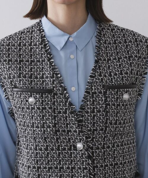 OPAQUE.CLIP / オペーク ドット クリップ ベスト | ツイードVネックベスト【洗濯機OK】 | 詳細12