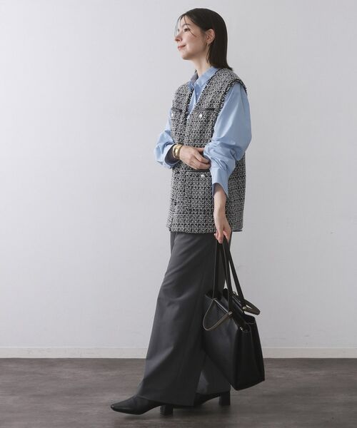 OPAQUE.CLIP / オペーク ドット クリップ ベスト | ツイードVネックベスト【洗濯機OK】 | 詳細7