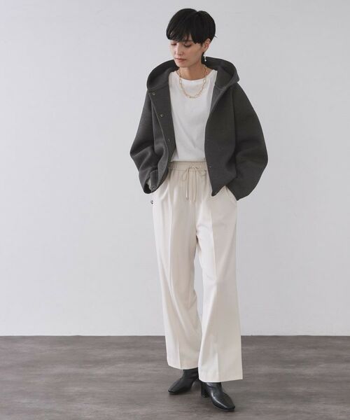 OPAQUE.CLIP / オペーク ドット クリップ レザーブルゾン・ジャケット | フーディブルゾン【洗濯機OK】 | 詳細2