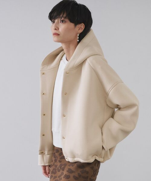 OPAQUE.CLIP / オペーク ドット クリップ レザーブルゾン・ジャケット | フーディブルゾン【洗濯機OK】 | 詳細5