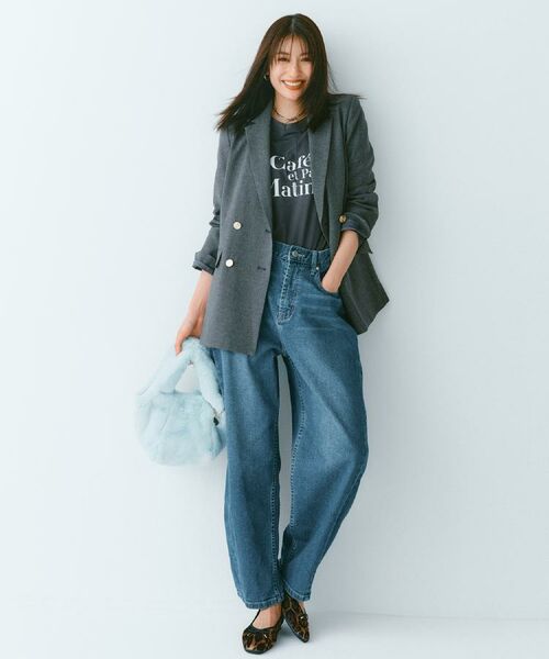 OPAQUE.CLIP / オペーク ドット クリップ テーラードジャケット | ストレッチダブルブレストテーラードジャケット/セットアップ対応可【洗濯機OK】 | 詳細1