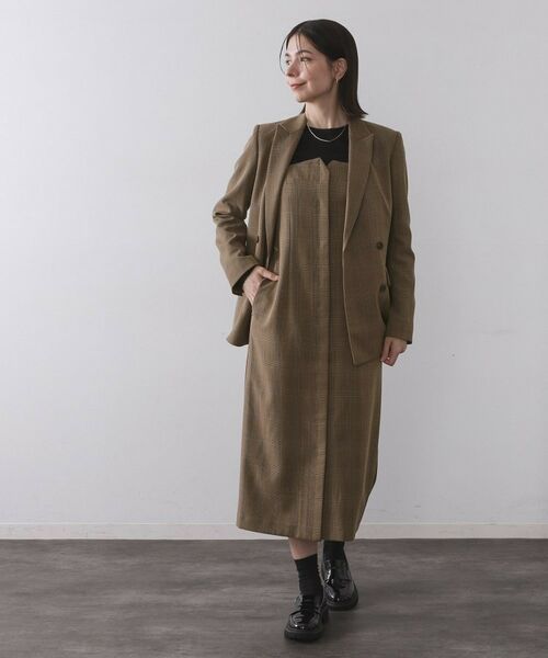 OPAQUE.CLIP / オペーク ドット クリップ ワンピース | グレンチェックキャミワンピース/セットアップ対応可【洗濯機OK】 | 詳細11