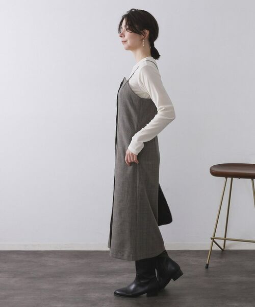 OPAQUE.CLIP / オペーク ドット クリップ ワンピース | グレンチェックキャミワンピース/セットアップ対応可【洗濯機OK】 | 詳細2