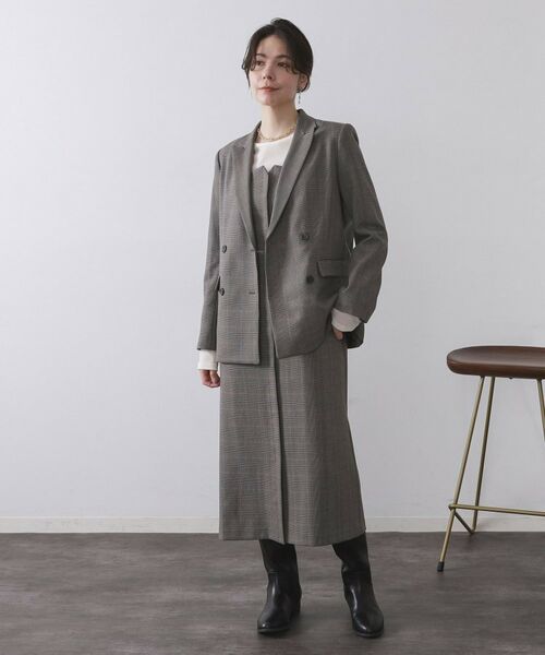 OPAQUE.CLIP / オペーク ドット クリップ ワンピース | グレンチェックキャミワンピース/セットアップ対応可【洗濯機OK】 | 詳細4