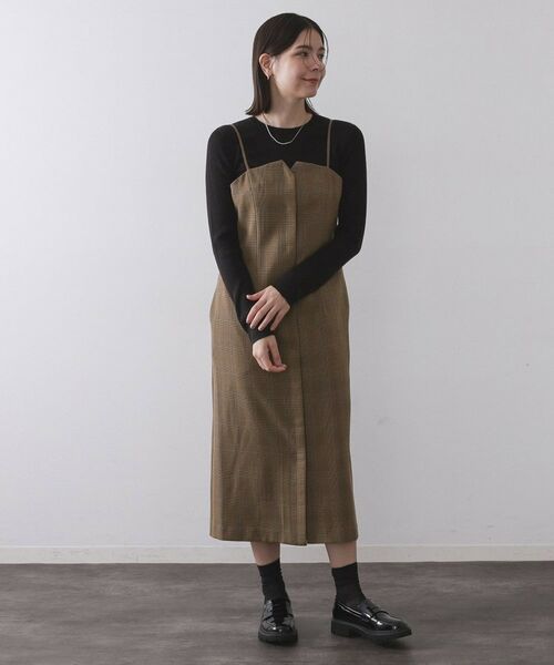 OPAQUE.CLIP / オペーク ドット クリップ ワンピース | グレンチェックキャミワンピース/セットアップ対応可【洗濯機OK】 | 詳細7