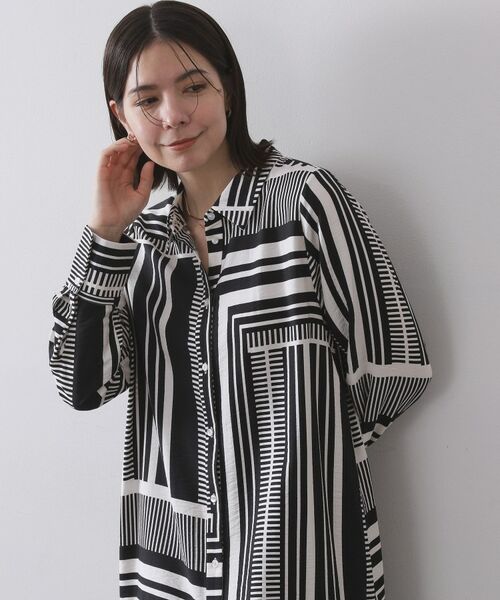 OPAQUE.CLIP / オペーク ドット クリップ ロング・マキシ丈ワンピース | ジオメトリック柄ワンピース(ブラック(119))