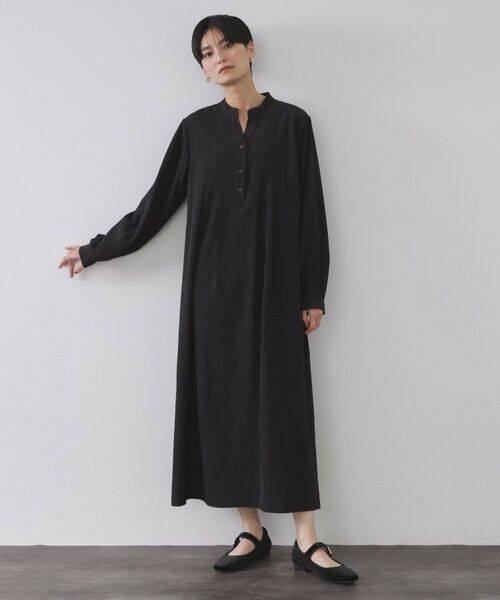 OPAQUE.CLIP / オペーク ドット クリップ ロング・マキシ丈ワンピース | バックプリーツワンピース【洗濯機OK】 | 詳細1