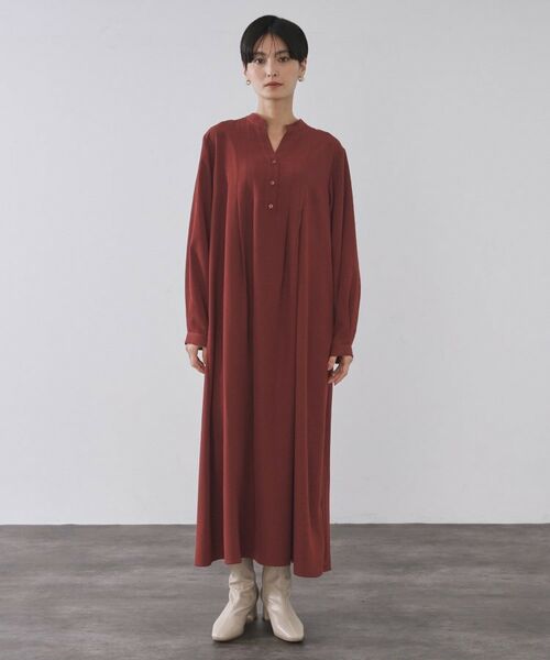 OPAQUE.CLIP / オペーク ドット クリップ ロング・マキシ丈ワンピース | バックプリーツワンピース【洗濯機OK】 | 詳細9