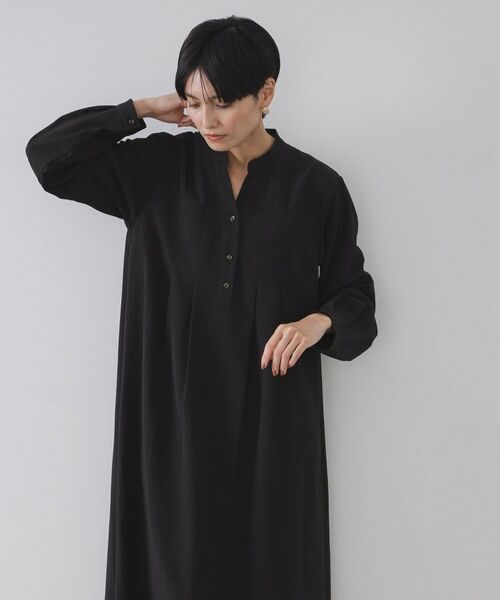 OPAQUE. CLIP/オペーク ドット クリップ バックプリーツワンピース【洗濯機OK】 ブラック(019) 38(M)