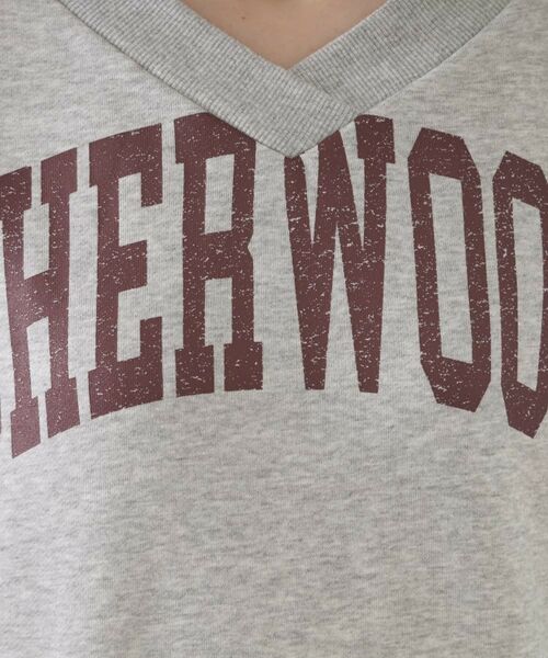 OPAQUE.CLIP / オペーク ドット クリップ ミニ丈・ひざ丈ワンピース | ロゴプリント裏毛ワンピース【洗濯機OK】 | 詳細4