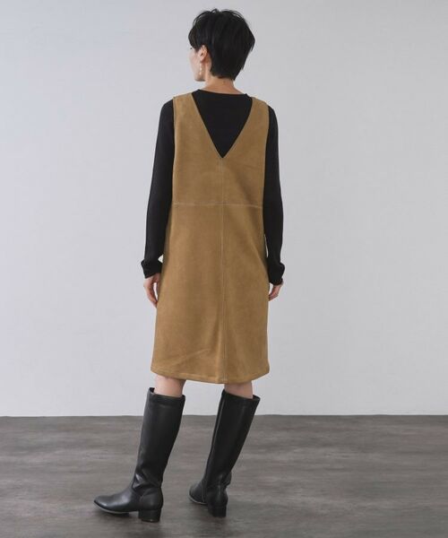 OPAQUE.CLIP / オペーク ドット クリップ ワンピース | スエードライクVネックジャンドレ【洗濯機OK】 | 詳細11