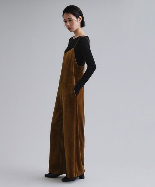 OPAQUE.CLIP / オペーク ドット クリップ サロペット・オールインワン | 【es】ベロアサロペット【洗濯機OK】 | 詳細10