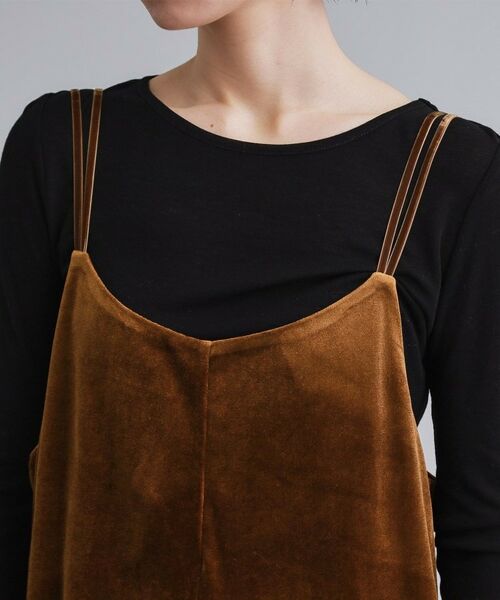 OPAQUE.CLIP / オペーク ドット クリップ サロペット・オールインワン | 【es】ベロアサロペット【洗濯機OK】 | 詳細12