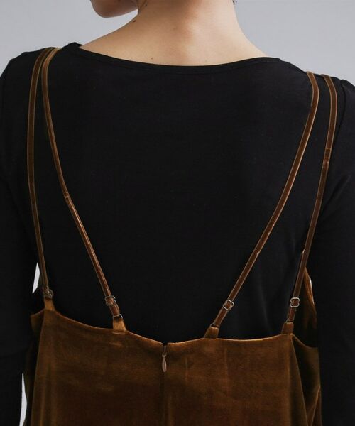 OPAQUE.CLIP / オペーク ドット クリップ サロペット・オールインワン | 【es】ベロアサロペット【洗濯機OK】 | 詳細13