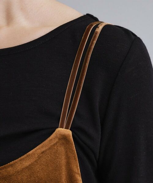 OPAQUE.CLIP / オペーク ドット クリップ サロペット・オールインワン | 【es】ベロアサロペット【洗濯機OK】 | 詳細16