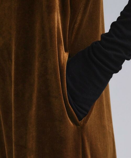 OPAQUE.CLIP / オペーク ドット クリップ サロペット・オールインワン | 【es】ベロアサロペット【洗濯機OK】 | 詳細17