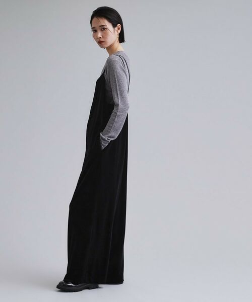 OPAQUE.CLIP / オペーク ドット クリップ サロペット・オールインワン | 【es】ベロアサロペット【洗濯機OK】 | 詳細2