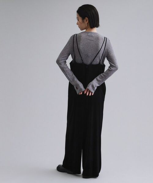 OPAQUE.CLIP / オペーク ドット クリップ サロペット・オールインワン | 【es】ベロアサロペット【洗濯機OK】 | 詳細3