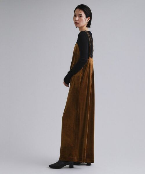 OPAQUE.CLIP / オペーク ドット クリップ サロペット・オールインワン | 【es】ベロアサロペット【洗濯機OK】 | 詳細6