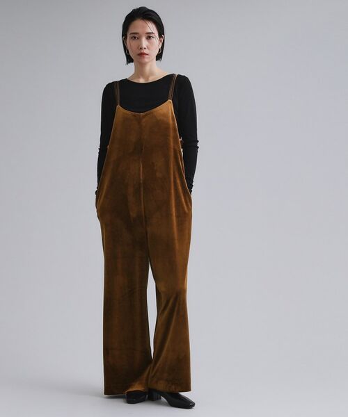 OPAQUE. CLIP/オペーク ドット クリップ 【es】ベロアサロペット【洗濯機OK】 ブラウン(043) 38(M) OPAQUE. CLIP/オペーク ドット クリップ 【es】ベロアサロペット【洗濯機OK】 ブラウン(043) 38(M)