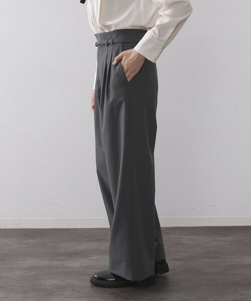 OPAQUE.CLIP / オペーク ドット クリップ パンツ | ベルト付きタックワイドパンツ【洗濯機OK】 | 詳細6