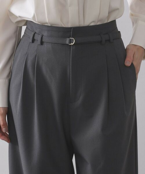 OPAQUE.CLIP / オペーク ドット クリップ パンツ | ベルト付きタックワイドパンツ【洗濯機OK】 | 詳細8