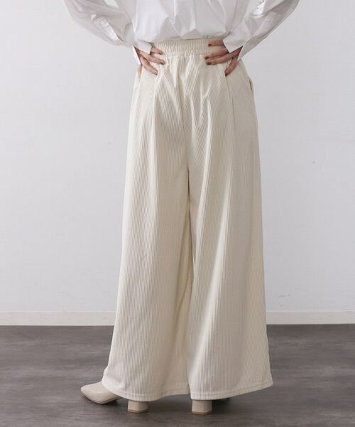 OPAQUE.CLIP / オペーク ドット クリップ パンツ | ゴーデュロイジャージイージーワイドパンツ【洗濯機OK】 | 詳細1