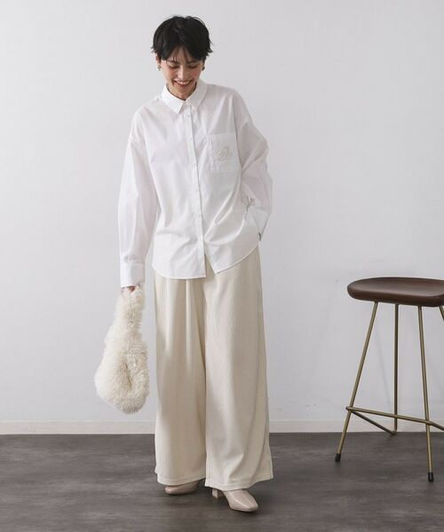 OPAQUE.CLIP / オペーク ドット クリップ パンツ | ゴーデュロイジャージイージーワイドパンツ【洗濯機OK】 | 詳細2