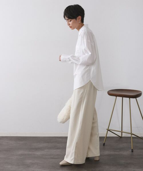 OPAQUE.CLIP / オペーク ドット クリップ パンツ | ゴーデュロイジャージイージーワイドパンツ【洗濯機OK】 | 詳細3