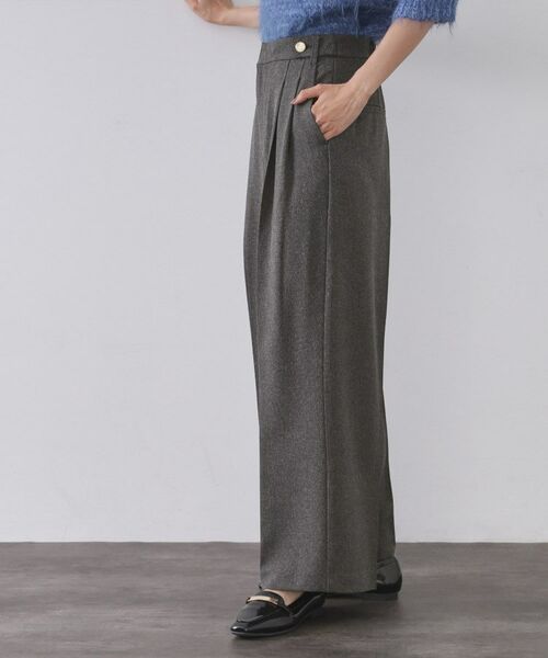 OPAQUE.CLIP / オペーク ドット クリップ パンツ | ストレッチタックワイドパンツ/セットアップ対応可【洗濯機OK】 | 詳細1