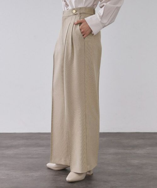 OPAQUE.CLIP / オペーク ドット クリップ パンツ | ストレッチタックワイドパンツ/セットアップ対応可【洗濯機OK】 | 詳細10