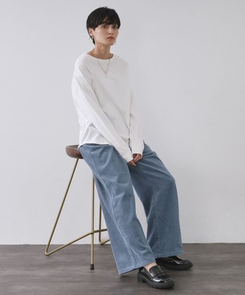 OPAQUE.CLIP / オペーク ドット クリップ パンツ | コーデュロイワイドパンツ【洗濯機OK】 | 詳細12