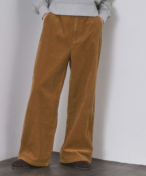 OPAQUE. CLIP/オペーク ドット クリップ コーデュロイワイドパンツ【洗濯機OK】 キャメルブラウン(041) 42(LL) OPAQUE. CLIP/オペーク ドット クリップ コーデュロイワイドパンツ【洗濯機OK】 キャメルブラウン(041) 42(LL)